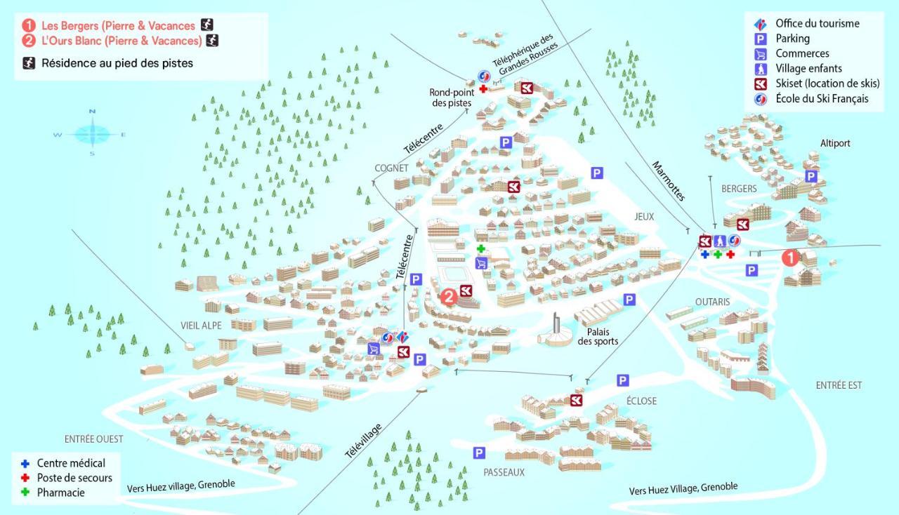 Residence Pierre & Vacances Les Bergers Alpe d'Huez Екстериор снимка